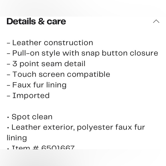 NWT UGG genuine leather and faux fur lined 3 point snap smart gloves black - Picture 11 of 11